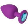Анальная пробка, Purple Silicone Topaz, L