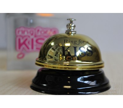 Звонок настольный "RING FOR A KISS" золото