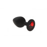 Анальная пробка, Black Silicone Ruby, M