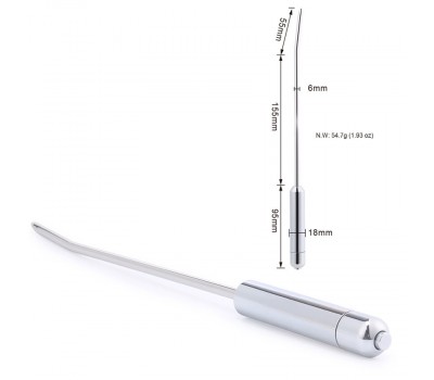 СТИМУЛЯТОР УРЕТРАЛЬНЫЙ (плуг) С ВИБРАЦИЕЙ L рабочей части 210 мм D 6 мм, 20 режимов вибрации