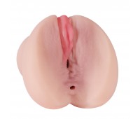 Реалистичная вагина-анус Linda Super Realistic без вибрации цвет телесный