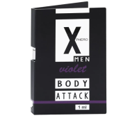 Духи с феромонами для мужчин X phero Men Violet Body Attack, 1 ml