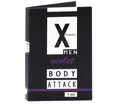 Духи с феромонами для мужчин X phero Men Violet Body Attack, 1 ml