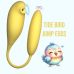 Вагинально-клиторальный вибратор "Tide bird, jump eggs", вакуум и подвижное виброяйцо, жёлтый