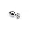 Анальная пробка с кристаллом,Silver Diamond, S