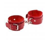 Оковы Leather Standart Leg Cuffs, Red