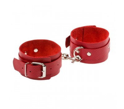 Оковы Leather Standart Leg Cuffs, Red