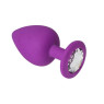 Анальная пробка, Purple Silicone Diamond, M