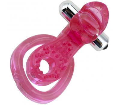 Эрекционное кольцо Pink Erection с вибрацией цвет розовый