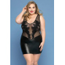 Платье с полупрозрачным верхом и вышивкой XL/XXL