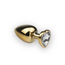 Анальная пробка,Gold Heart Diamond, L