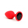 Анальная пробка, Red Silicone, Black Dimond S