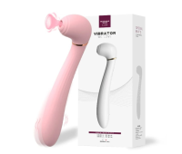 Вибромассажёр вакуум и вибрация "Desirable wand", 10 режимов, цвет розовый