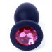 Силиконовая анальная пробка Boss Series - Jewellery Black Silicon PLUG Small Pink S