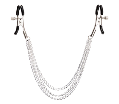 Зажимы на соски "Clamps three chains", три цепочки
