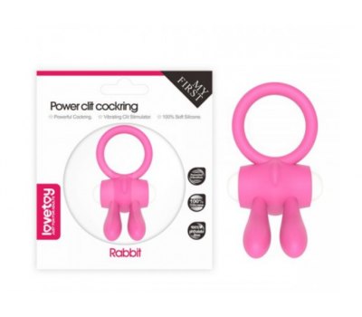 Эрекционное виброкольцо Power Clit Cockring, Pink