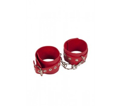 Наручники Leather Restraints Hand Cuffs, Red