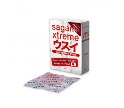 Презервативы ультратонкие SAGAMI XTREME SUPERTHIN (упаковка 3 шт)
