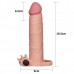 Удлиняющая насадка с вибрацией Add 3" Vibrating Penis Sleeve, Flesh