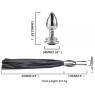 Флогер с анальной пробкой BDSM-NEW PU Leather Whip with Anal Plug