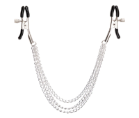 Зажимы для сосков "Clamps three large chains", три цепочки