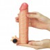 Насадка с вибрацией Add 1.5" Vibrating Silicone Extender, Flesh