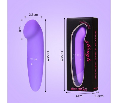 Минивибратор SEXUAL LOVE для стимлуяции клитора со скошенной головкой фиолетовый