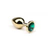 Анальная пробка,Gold Emerald, M