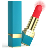 Вибратор для клитора помада "Lipstick", голубой, 10 режимов вибрации