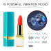 Вибратор для клитора помада "Lipstick", голубой, 10 режимов вибрации