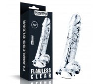 Реалистичный фаллоимитатор с присоской 7.5'' Flawless Clear Dildo, Clear