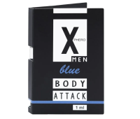 Духи с феромонами для мужчин X phero Men Blue Body Attack, 1 ml