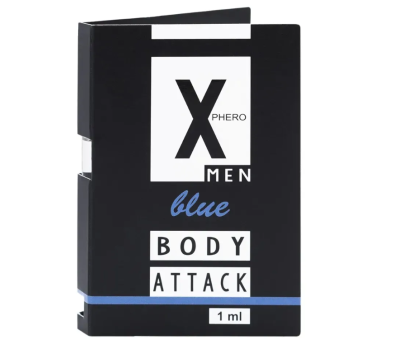 Духи с феромонами для мужчин X phero Men Blue Body Attack, 1 ml
