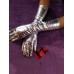 Перчатки для роскошной леди серебряные S/L
