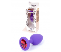 Силиконовая анальная пробка Boss Series - Jewellery Purple Silicon PLUG Medium Red M