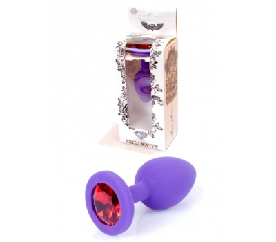 Силиконовая анальная пробка Boss Series - Jewellery Purple Silicon PLUG Medium Red M