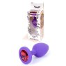 Силиконовая анальная пробка Boss Series - Jewellery Purple Silicon PLUG Medium Red M