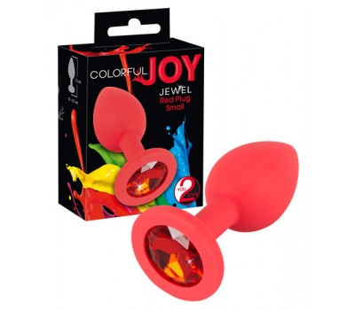 Анальная пробка - Colorful Joy Jewel Red Plug Small