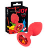 Анальная пробка - Colorful Joy Jewel Red Plug Small