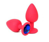 Анальная пробка, Red Silicone, Sapphire S