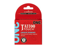 Презервативы ONE Tattoo Touch 3 шт, картонная коробка (мятая упаковка!!!)