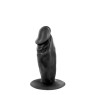 Фаллоимитатор Real Body - Real Tim Black, TPE, диаметр 3,4см