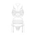 Комплект Obsessive Premisis White 3-pcs crotchless set 2XL/3X