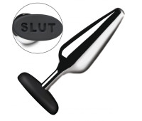 Анальная пробка Master Series Butt Slut Metal & Silicone Butt Plug - Silver