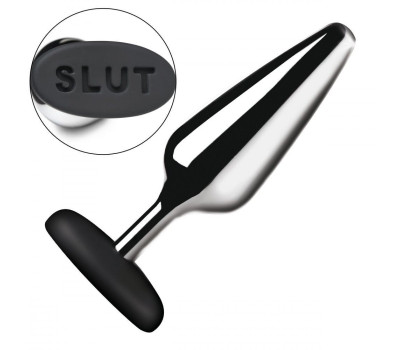 Анальная пробка Master Series Butt Slut Metal & Silicone Butt Plug - Silver