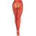 Чулки Leg Avenue Crotchless Net Tights with Heart Backseam Red One Size