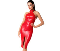 Платье Noir Handmade F354 Red powerwetlook dress - 3XL