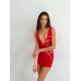 Лакированное платье с сексуальным декольте «Лучезарная Эмилия» D&A, XXL, красное