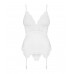 Obsessive 810-COR-2 corset & thong white L/XL
