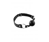 Кляп Fetish Tentation Premium Leather gag with silicone ball Black